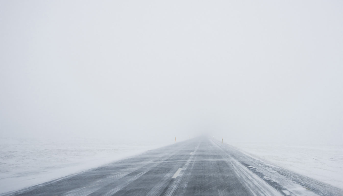 snow on highway